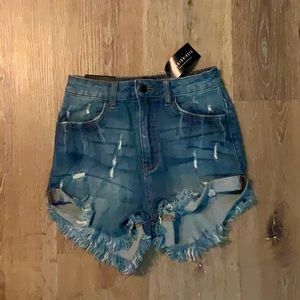 FASHION NOVA frayed shorts